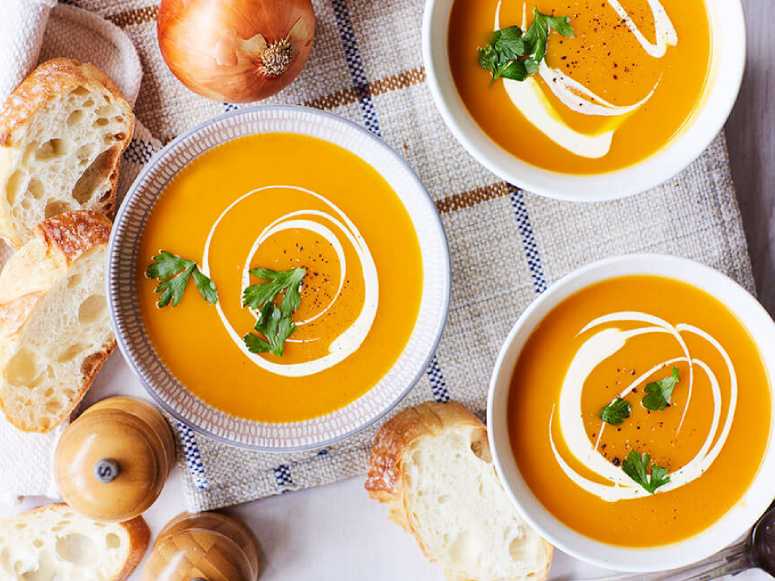 طرز تهیه سوپ کدو حلوایی
